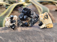 Natural Schorl Black Tourmaline Crystal Specimens on Orthoclase Matrix x 35 From Erongo, Namibia - Toprock Gemstones and Minerals 