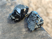 Natural Schorl Black Tourmaline Crystal Specimens on Orthoclase Matrix x 35 From Erongo, Namibia - Toprock Gemstones and Minerals 
