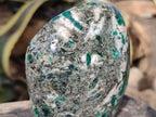 Polished Emerald Mica In Matrix Standing Free Forms x 2 From Mutoko, Zimbabwe - Toprock Gemstones and Minerals 