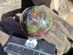 Polished Bastite Dragons Blood Stone Point and Sphere x 2 From Tshipise, South Africa - Toprock Gemstones and Minerals 