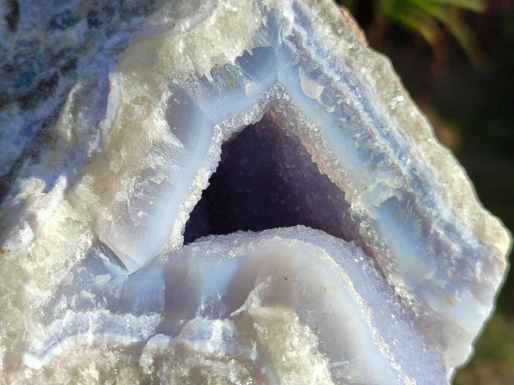 Natural Blue Lace Agate Geode x 1 From Nsanje, Malawi - Toprock Gemstones and Minerals 