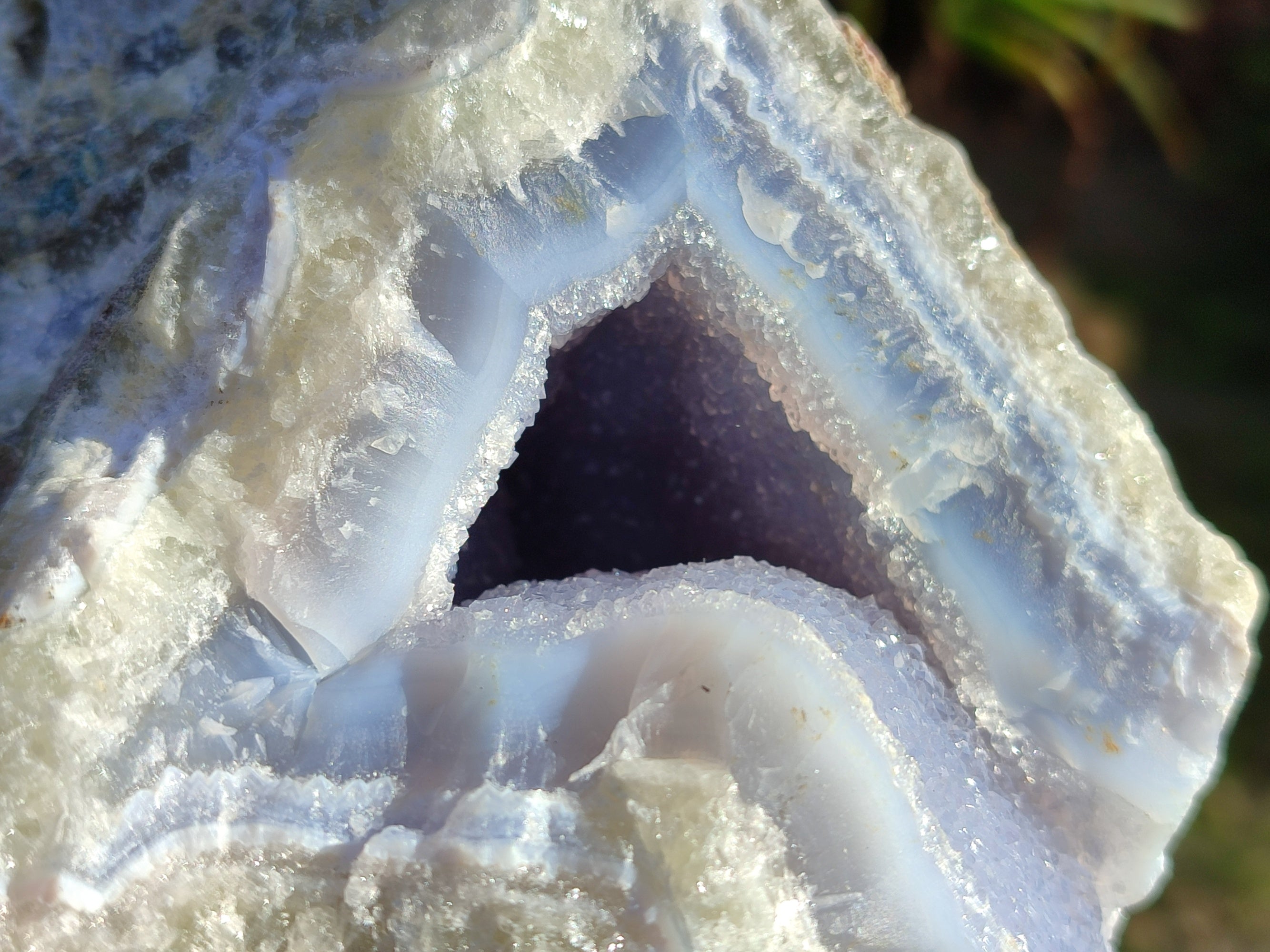 Natural Blue Lace Agate Geode x 1 From Nsanje, Malawi - Toprock Gemstones and Minerals 