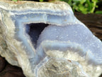 Natural Blue Lace Agate Geode x 1 From Nsanje, Malawi - Toprock Gemstones and Minerals 