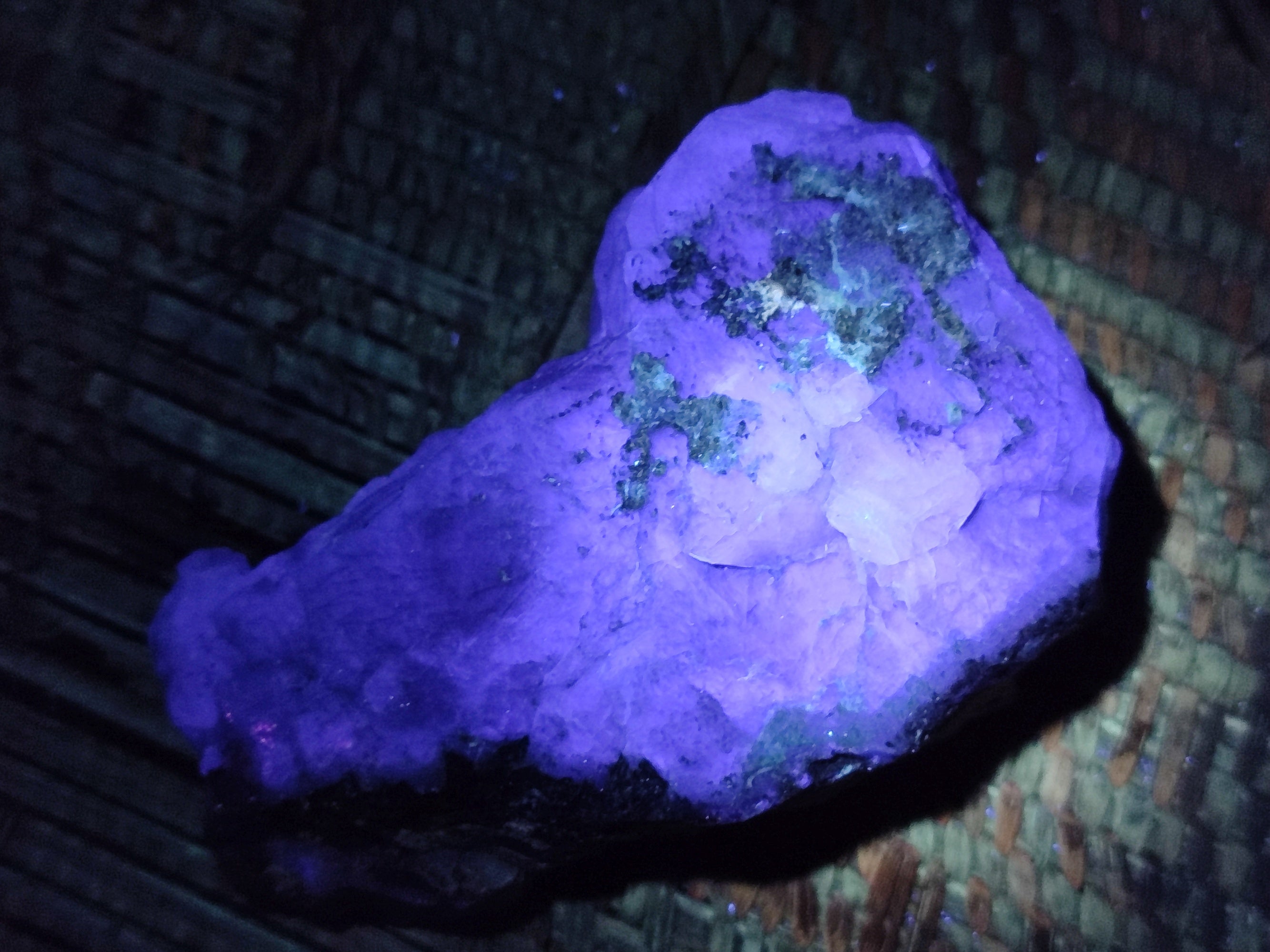 Natural Fluorescent Watermelon Fluorite Cobbed Specimens x 12 From Uis, Namibia - Toprock Gemstones and Minerals 