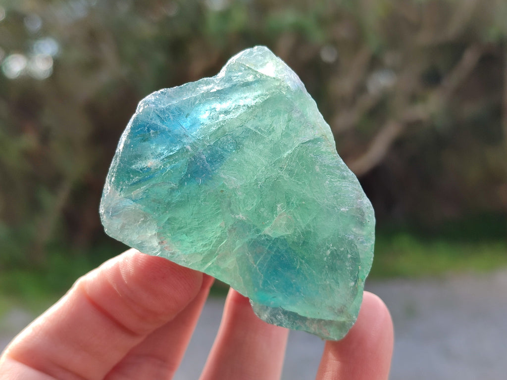 Natural Fluorescent Watermelon Fluorite Cobbed Specimens x 12 From Uis, Namibia - Toprock Gemstones and Minerals 