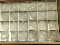 Polished Pearl Girasol Quartz Crystal Palm Stones x 25 From Ambatondrazaka, Madagascar - Toprock Gemstones and Minerals 