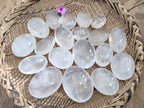 Polished Pearl Girasol Quartz Crystal Palm Stones x 25 From Ambatondrazaka, Madagascar - Toprock Gemstones and Minerals 