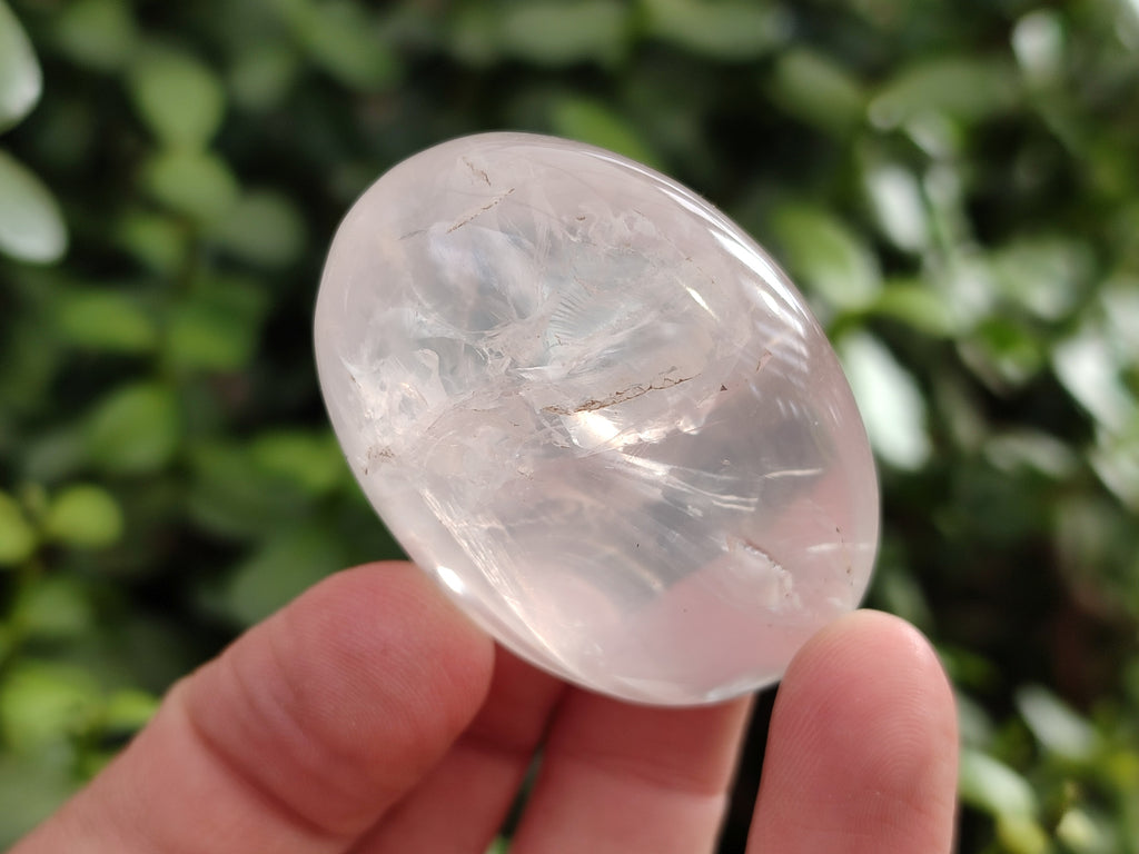 Polished Pearl Girasol Quartz Crystal Palm Stones x 25 From Ambatondrazaka, Madagascar - Toprock Gemstones and Minerals 