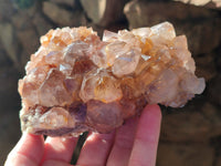 Natural Smokey Amethyst Cactus Flower Spirit Quartz Clusters x 3 From South Africa - Toprock Gemstones and Minerals 