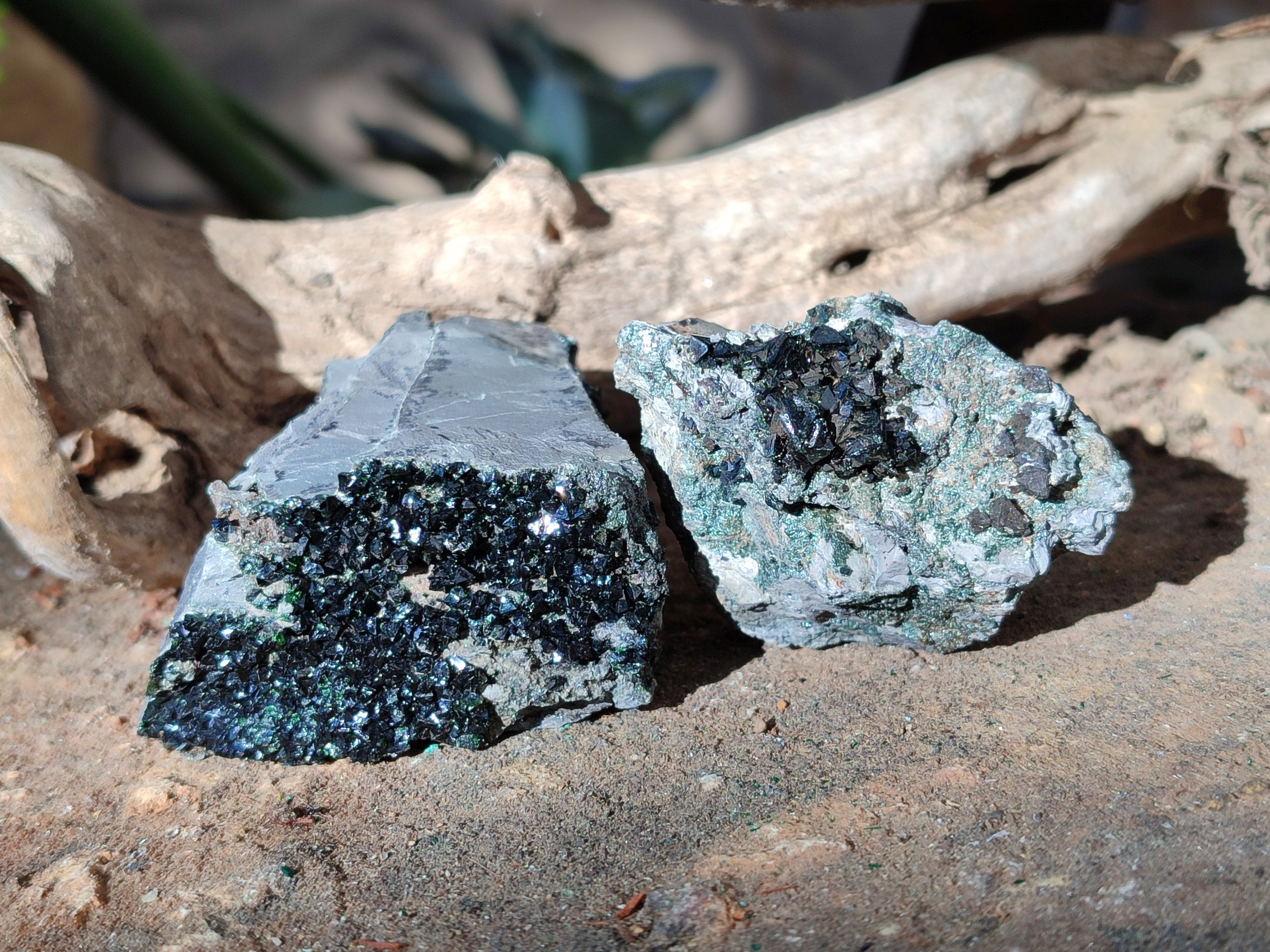 Natural Libethenite Crystals On Dolomite Matrix Specimens x 6 From Shituru, Congo - Toprock Gemstones and Minerals 