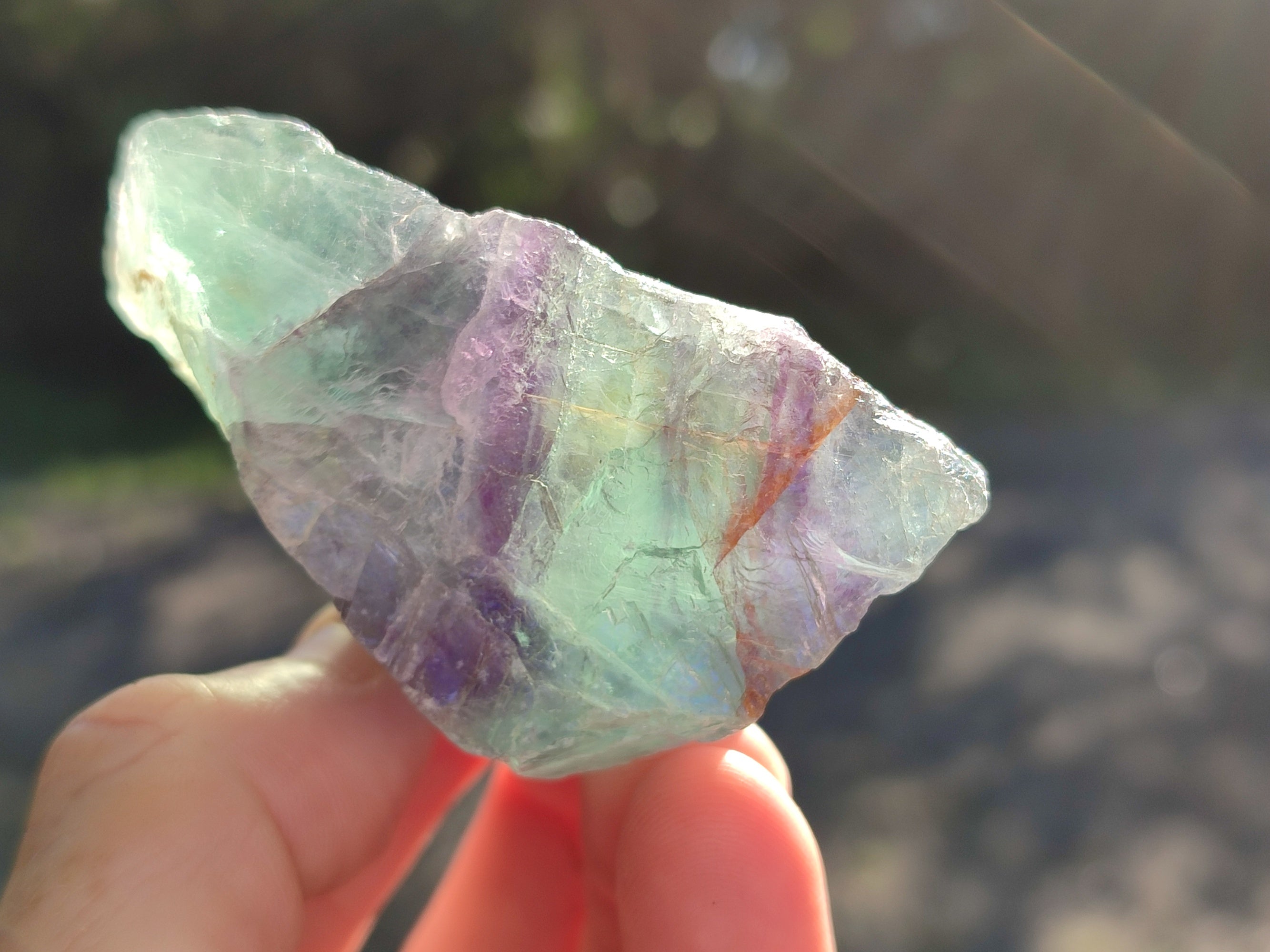 Natural Fluorescent Watermelon Fluorite Cobbed Specimens x 12 From Uis, Namibia - Toprock Gemstones and Minerals 