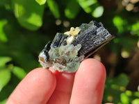 Natural Schorl Black Tourmaline and Smokey Quartz Crystal Specimens with some Hyalite Opal x 85 From Erongo, Namibia - Toprock Gemstones and Minerals 