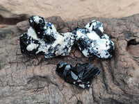 Natural Schorl Black Tourmaline and Smokey Quartz Crystal Specimens with some Hyalite Opal x 85 From Erongo, Namibia - Toprock Gemstones and Minerals 