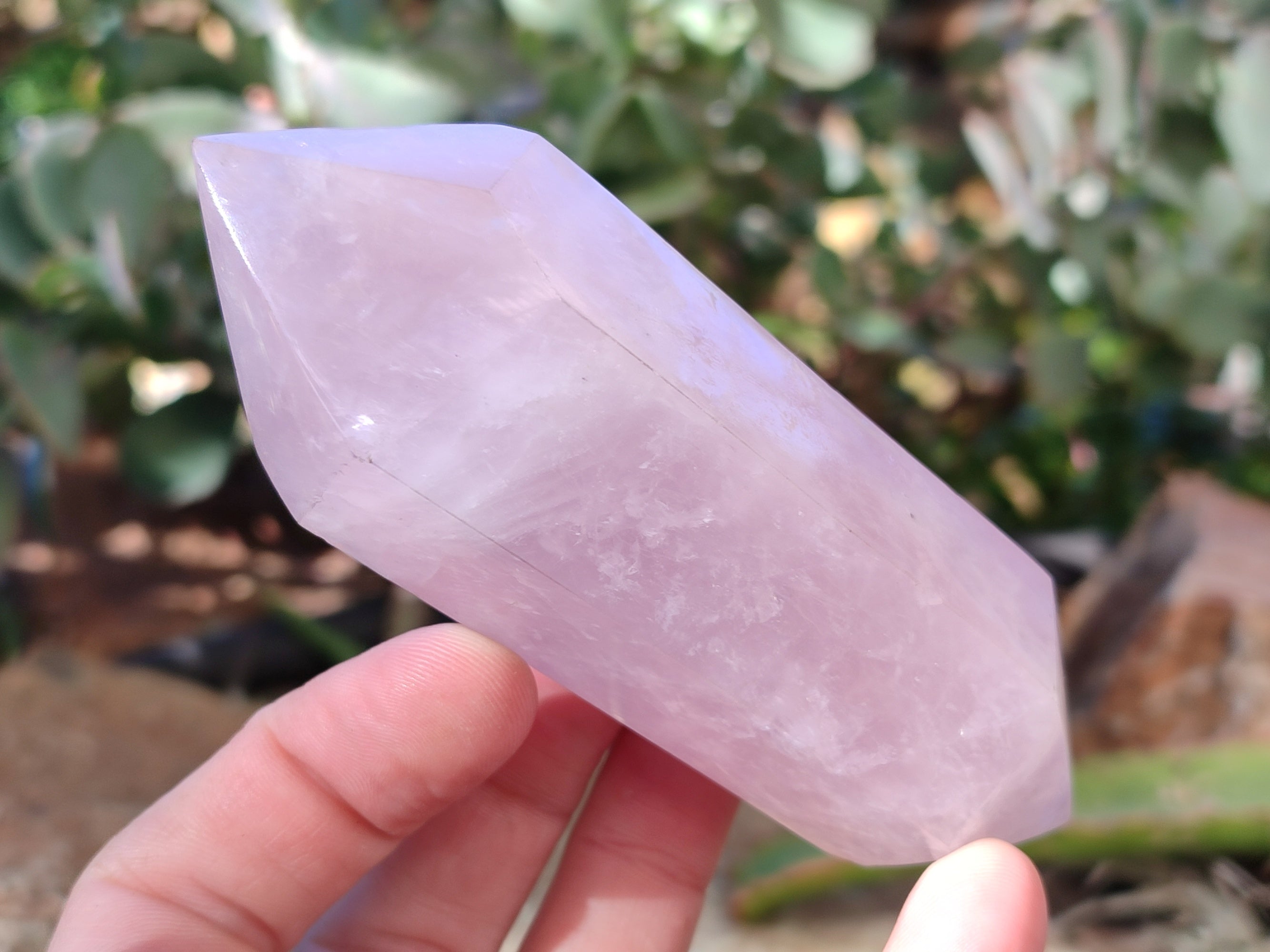 Polished Double Terminated Rose Quartz Points x 4 Ambatondrazaka, Madagascar - Toprock Gemstones and Minerals 