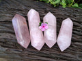 Polished Double Terminated Rose Quartz Points x 4 Ambatondrazaka, Madagascar - Toprock Gemstones and Minerals 
