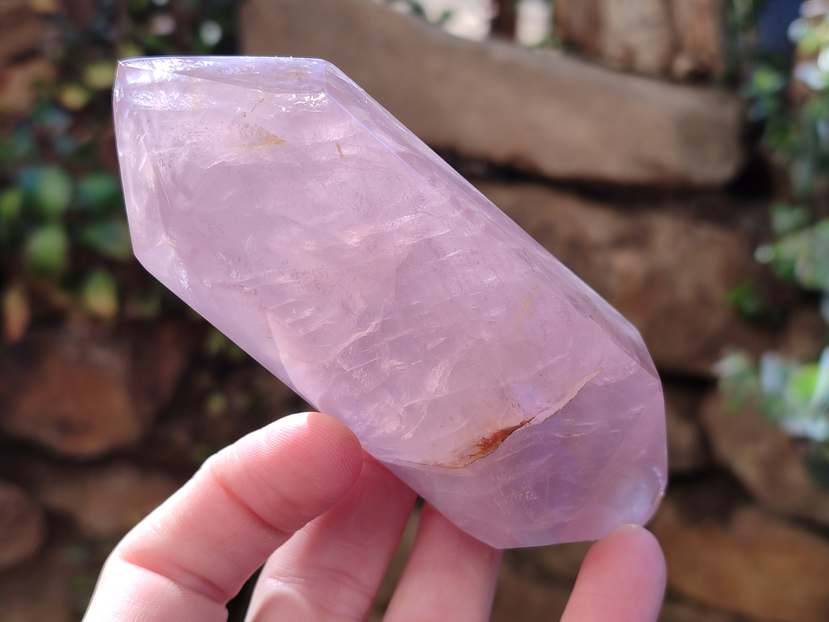 Polished Double Terminated Rose Quartz Points x 4 Ambatondrazaka, Madagascar - Toprock Gemstones and Minerals 