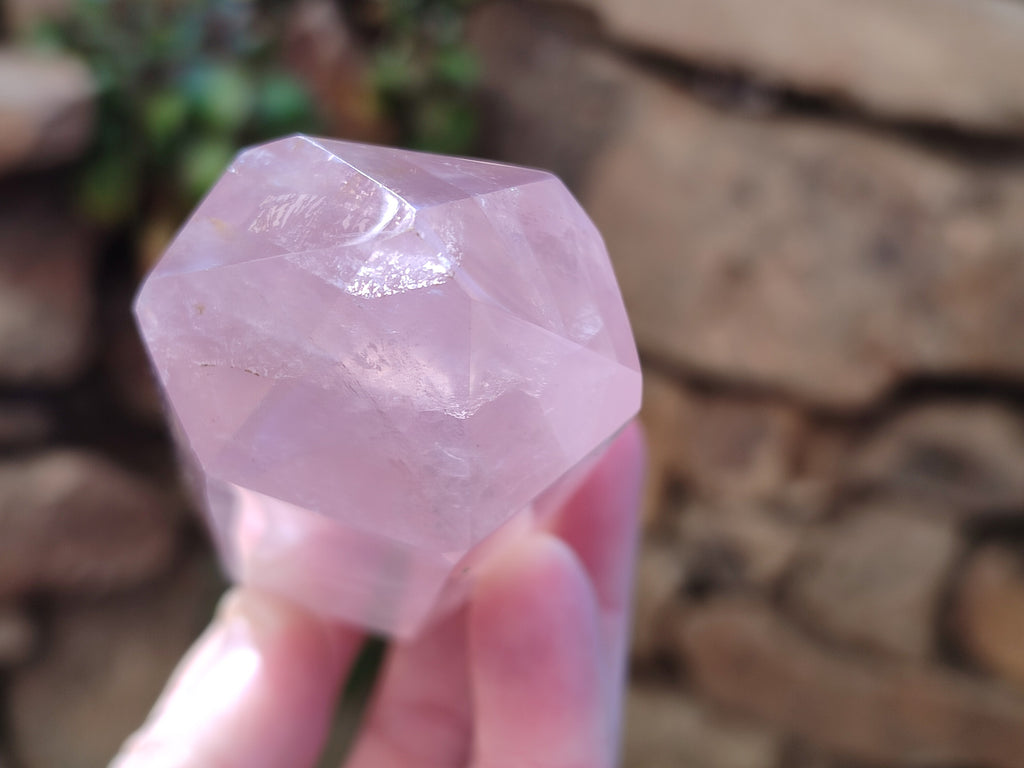 Polished Double Terminated Rose Quartz Points x 4 Ambatondrazaka, Madagascar - Toprock Gemstones and Minerals 