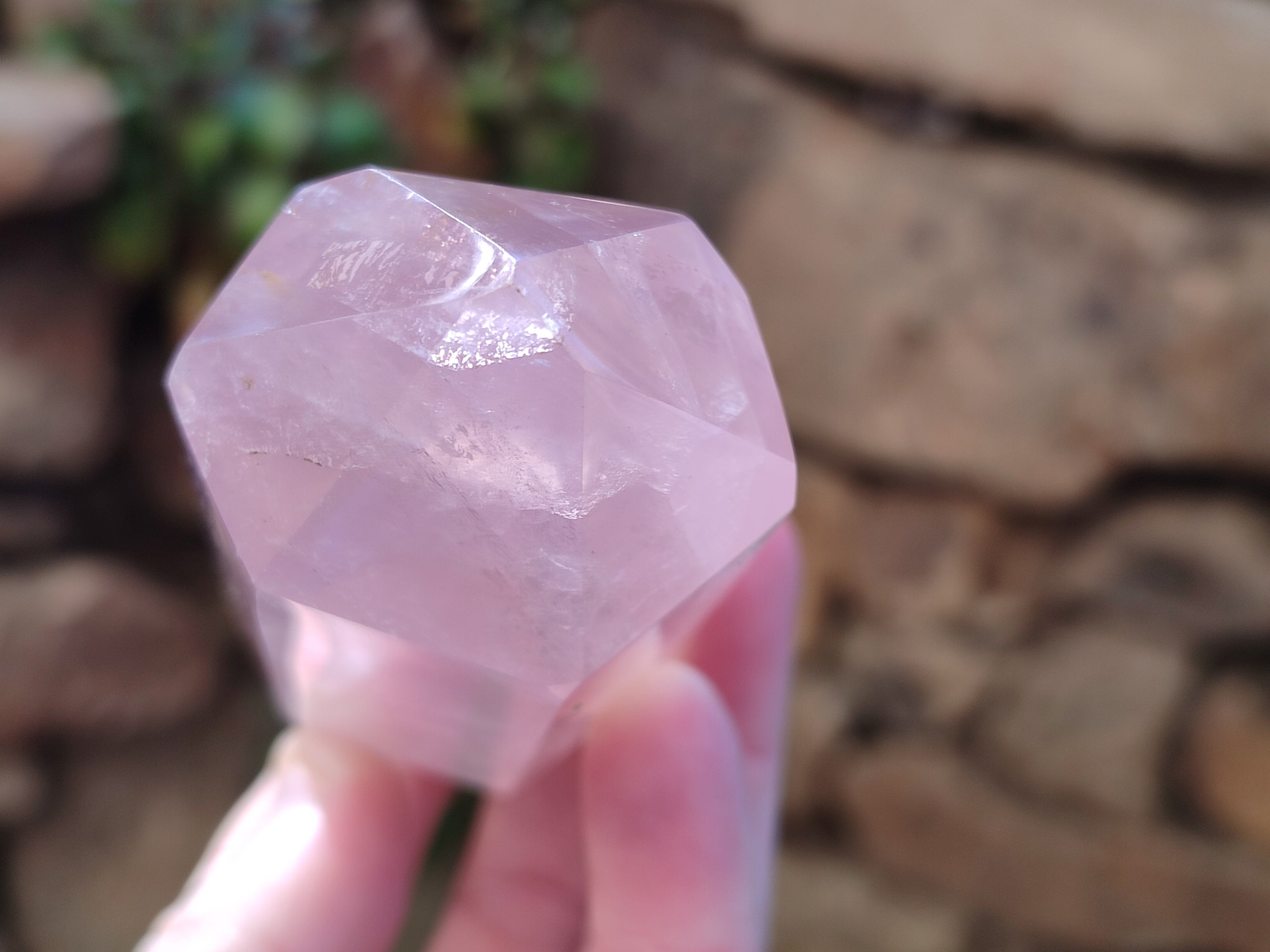 Polished Double Terminated Rose Quartz Points x 4 Ambatondrazaka, Madagascar - Toprock Gemstones and Minerals 
