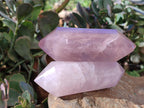 Polished Double Terminated Rose Quartz Points x 4 Ambatondrazaka, Madagascar - Toprock Gemstones and Minerals 