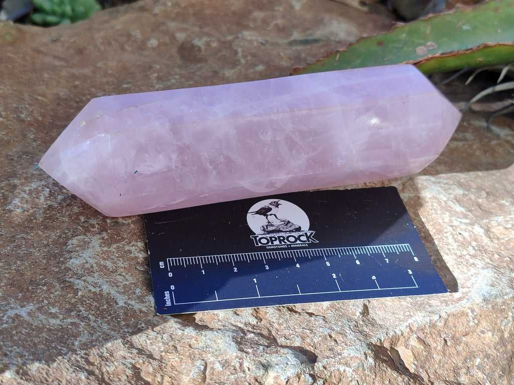 Polished Double Terminated Rose Quartz Points x 4 Ambatondrazaka, Madagascar - Toprock Gemstones and Minerals 