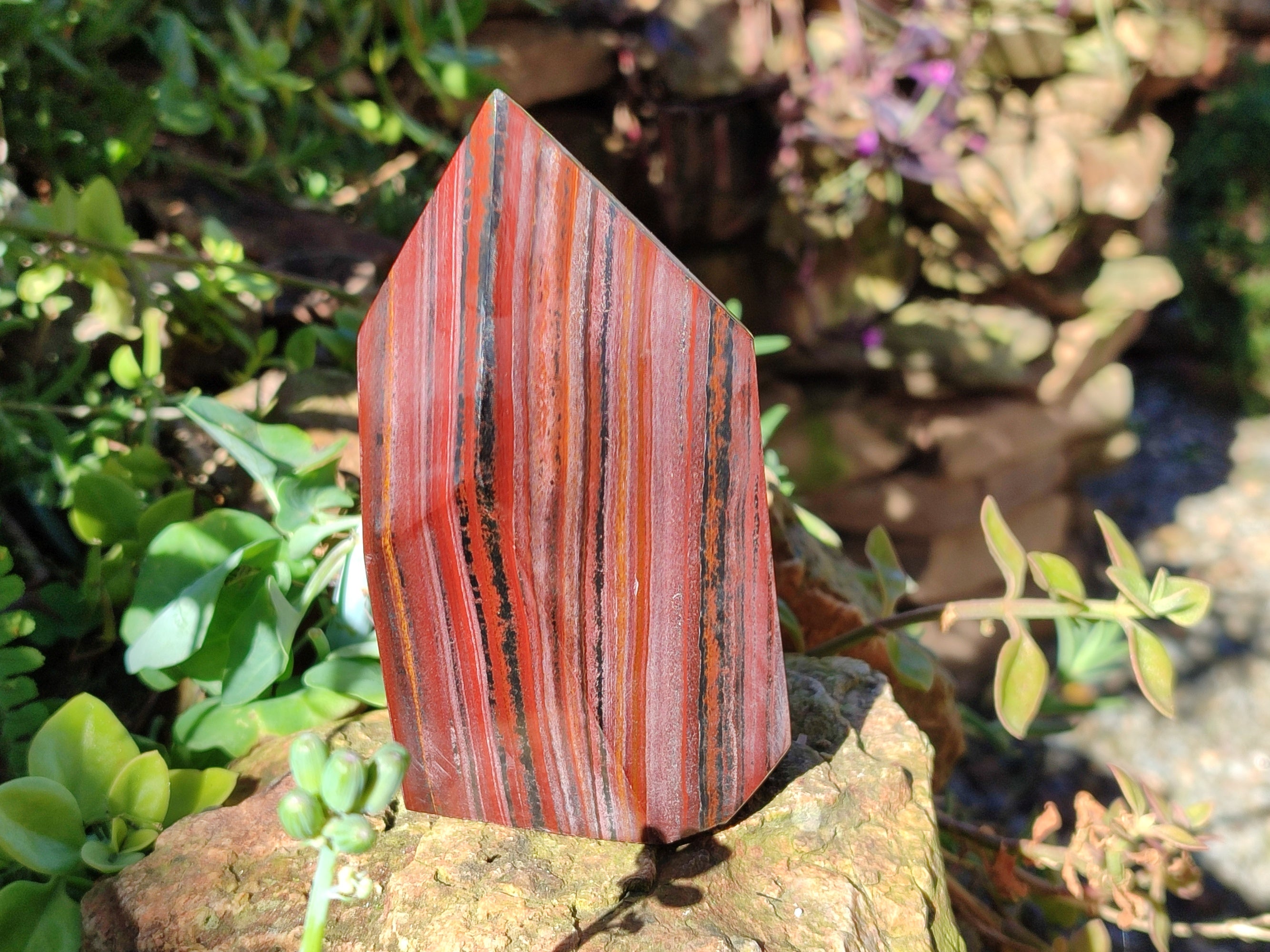 Polished Banded Tiger Iron Jasper Points x 3 From Northern Cape, South Africa - Toprock Gemstones and Minerals 