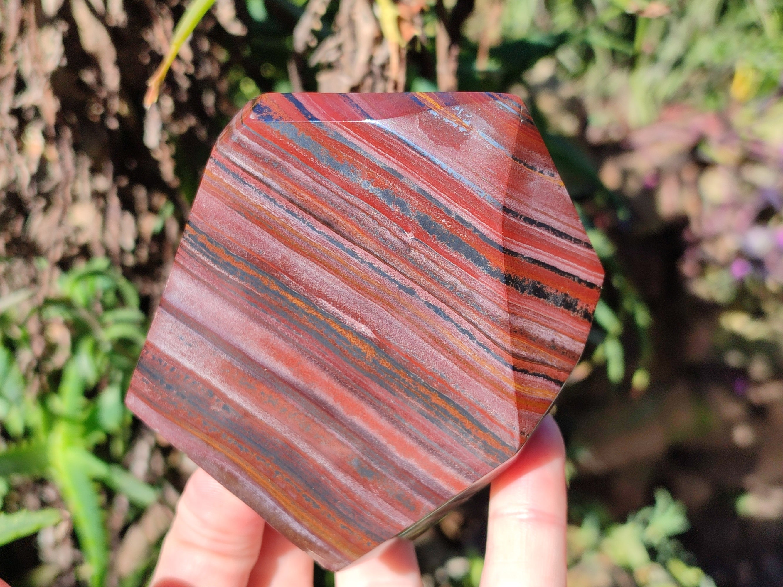 Polished Banded Tiger Iron Jasper Points x 3 From Northern Cape, South Africa - Toprock Gemstones and Minerals 
