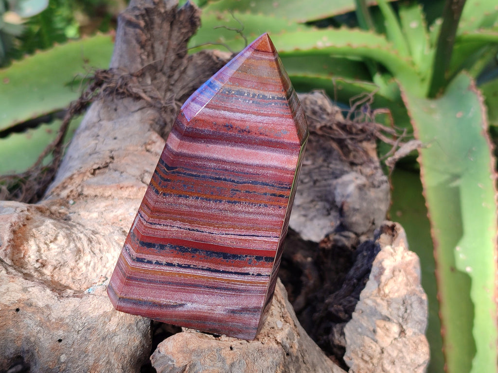 Polished Banded Tiger Iron Jasper Points x 3 From Northern Cape, South Africa - Toprock Gemstones and Minerals 