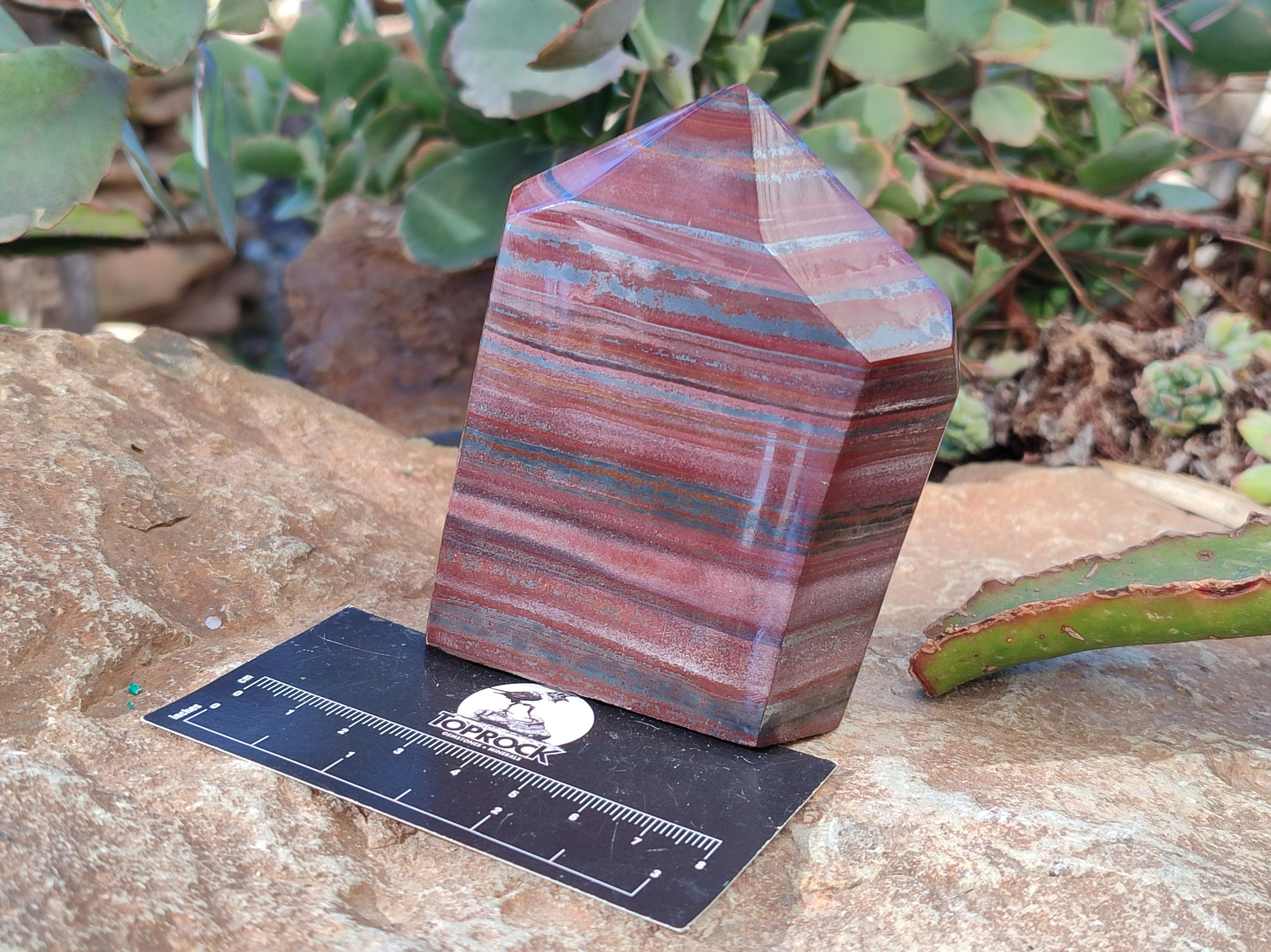 Polished Banded Tiger Iron Jasper Points x 3 From Northern Cape, South Africa - Toprock Gemstones and Minerals 
