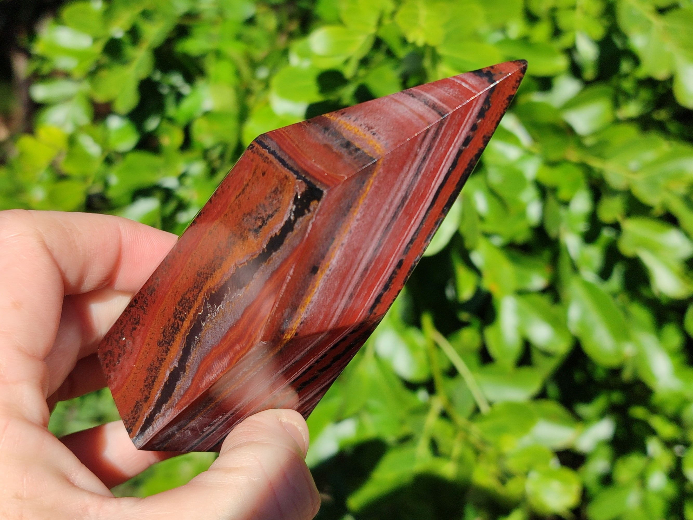 Polished Banded Tiger Iron Jasper Points x 3 From Northern Cape, South Africa - Toprock Gemstones and Minerals 