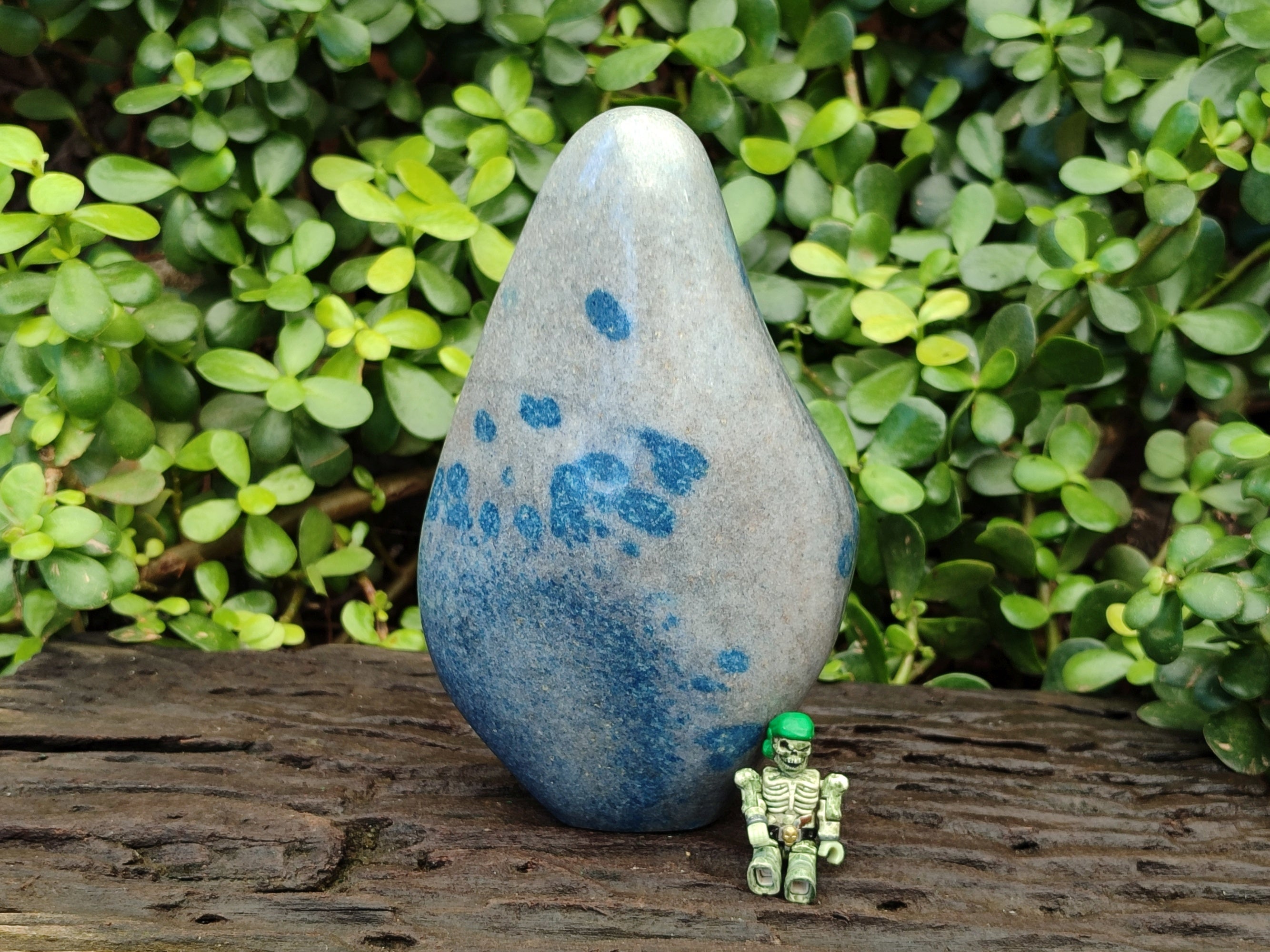 Polished Blue Spinel Spotted Standing Free Form x 1 From Madagascar - Toprock Gemstones and Minerals 