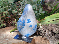 Polished Blue Spinel Spotted Standing Free Form x 1 From Madagascar - Toprock Gemstones and Minerals 
