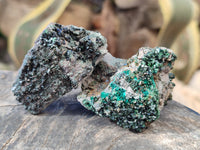 Natural Libethenite Crystals On Dolomite Matrix Specimens x 12 From Shituru, Congo - Toprock Gemstones and Minerals 