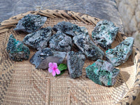 Natural Libethenite Crystals On Dolomite Matrix Specimens x 12 From Shituru, Congo - Toprock Gemstones and Minerals 