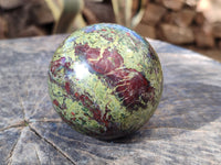 Polished Bastite Dragons Blood Stone Sphere-Ball x 3 From Tshipise, South Africa - Toprock Gemstones and Minerals 