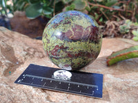 Polished Bastite Dragons Blood Stone Sphere-Ball x 3 From Tshipise, South Africa - Toprock Gemstones and Minerals 