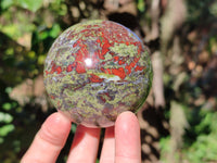 Polished Bastite Dragons Blood Stone Sphere-Ball x 3 From Tshipise, South Africa - Toprock Gemstones and Minerals 
