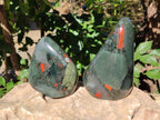 Polished Bloodstone Standing Free Forms x 3 From Swaziland - Toprock Gemstones and Minerals 