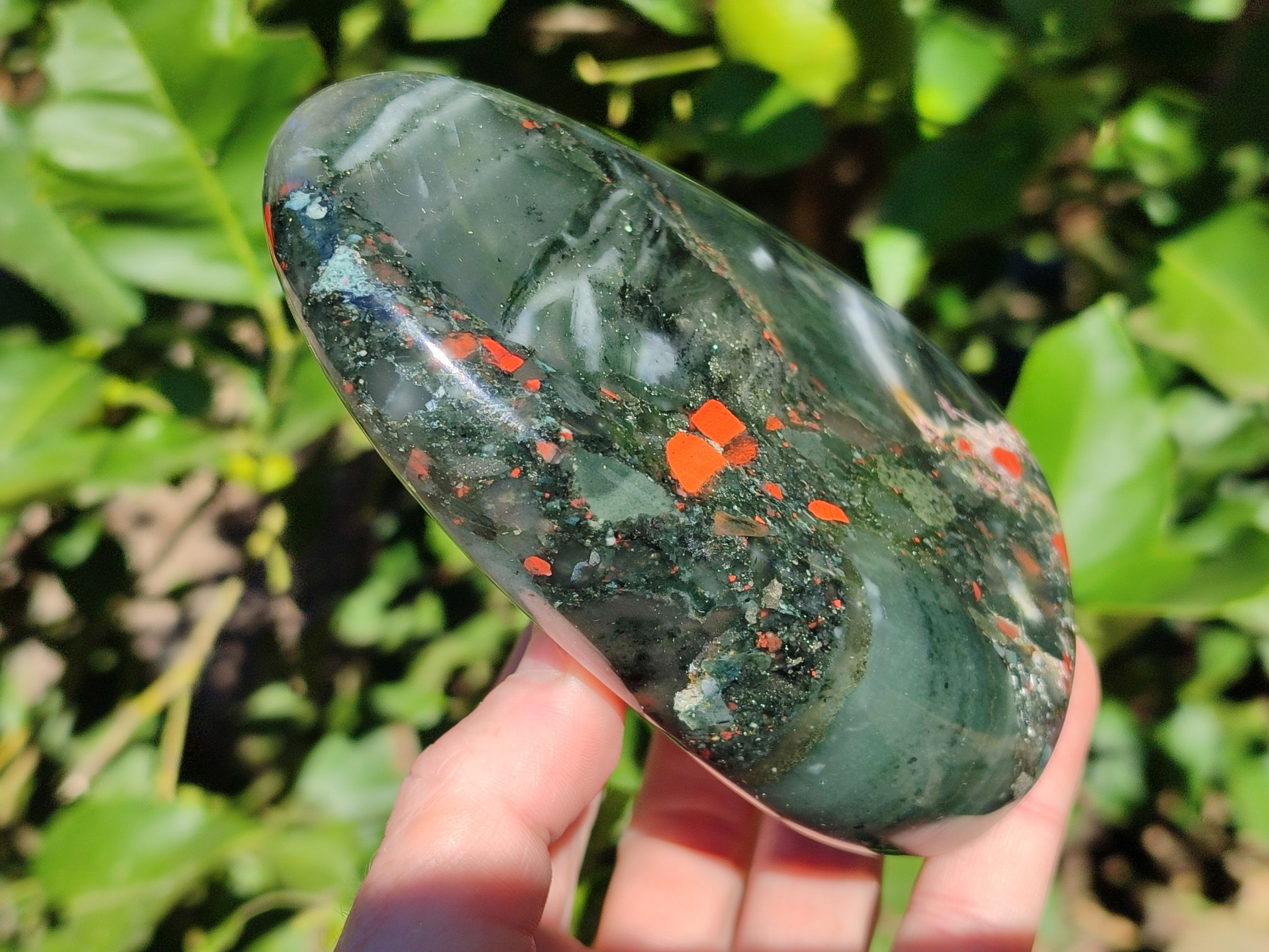 Polished Bloodstone Standing Free Forms x 3 From Swaziland - Toprock Gemstones and Minerals 