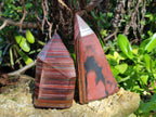 Polished Banded Tiger Iron Points x 2 From Northern Cape, South Africa - Toprock Gemstones and Minerals 