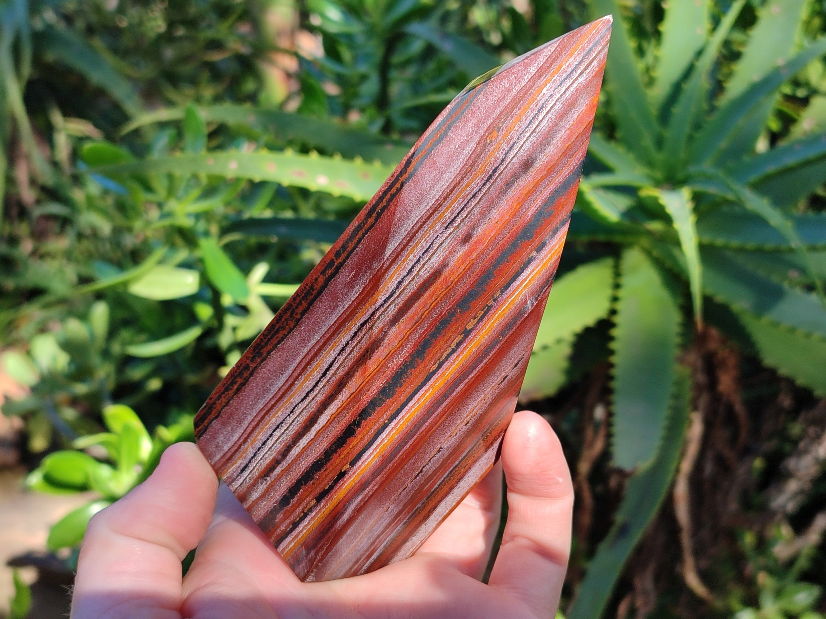 Polished Banded Tiger Iron Points x 2 From Northern Cape, South Africa - Toprock Gemstones and Minerals 