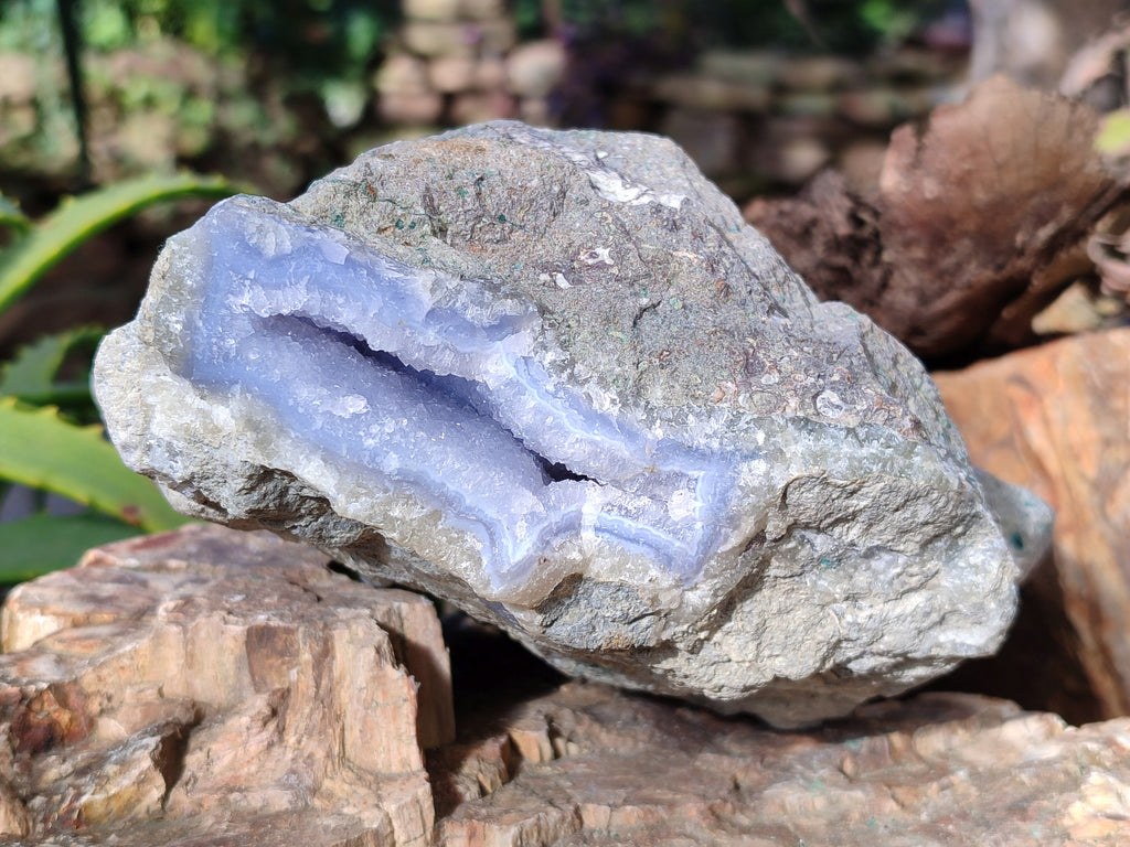 Natural Blue Lace Agate Geode Specimens x 1 From Nsanje, Malawi - Toprock Gemstones and Minerals 