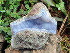 Natural Blue Lace Agate Geode Specimens x 1 From Nsanje, Malawi - Toprock Gemstones and Minerals 