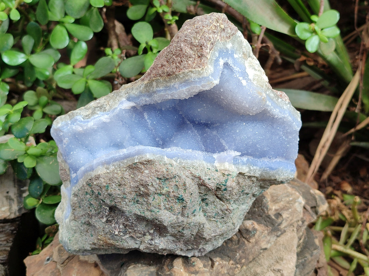 Natural Blue Lace Agate Geode Specimens x 1 From Nsanje, Malawi - Toprock Gemstones and Minerals 