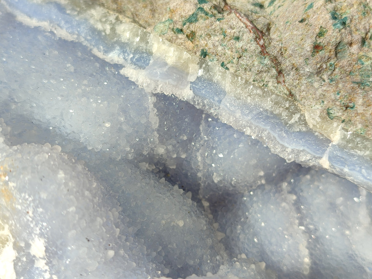 Natural Blue Lace Agate Geode Specimens x 1 From Nsanje, Malawi - Toprock Gemstones and Minerals 
