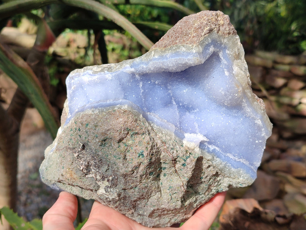 Natural Blue Lace Agate Geode Specimens x 1 From Nsanje, Malawi - Toprock Gemstones and Minerals 