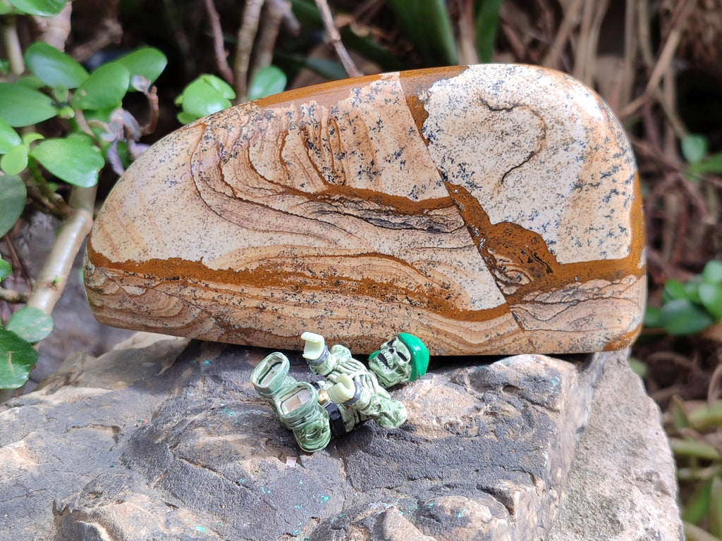 Polished Picture Stone Jasper Standing Free Forms x 3 From Ais-Ais, Namibia - Toprock Gemstones and Minerals 