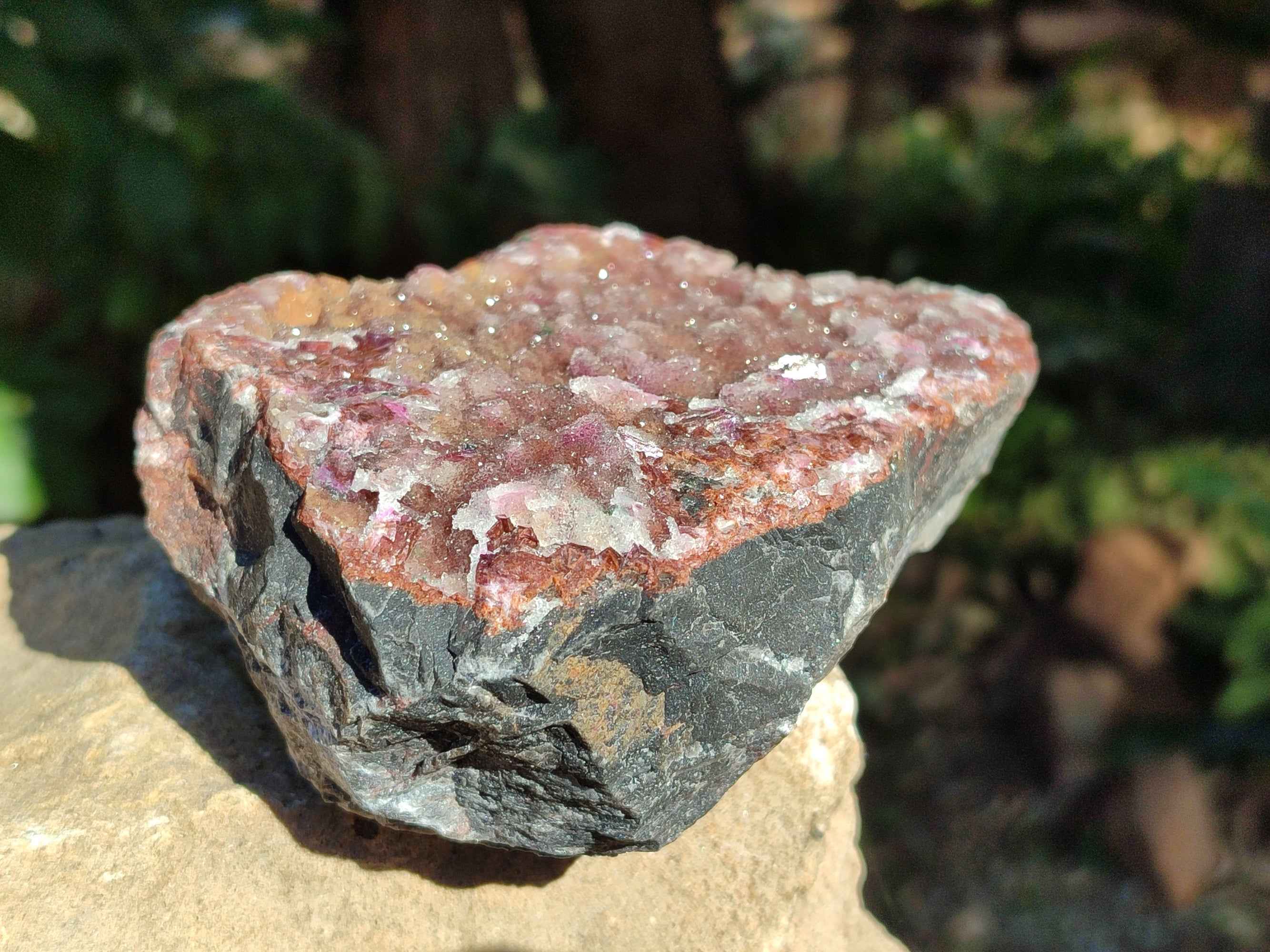 Natural Salrose Cobaltion Dolomite with malachite Specimens x 3 From Kakanda, Congo - Toprock Gemstones and Minerals 