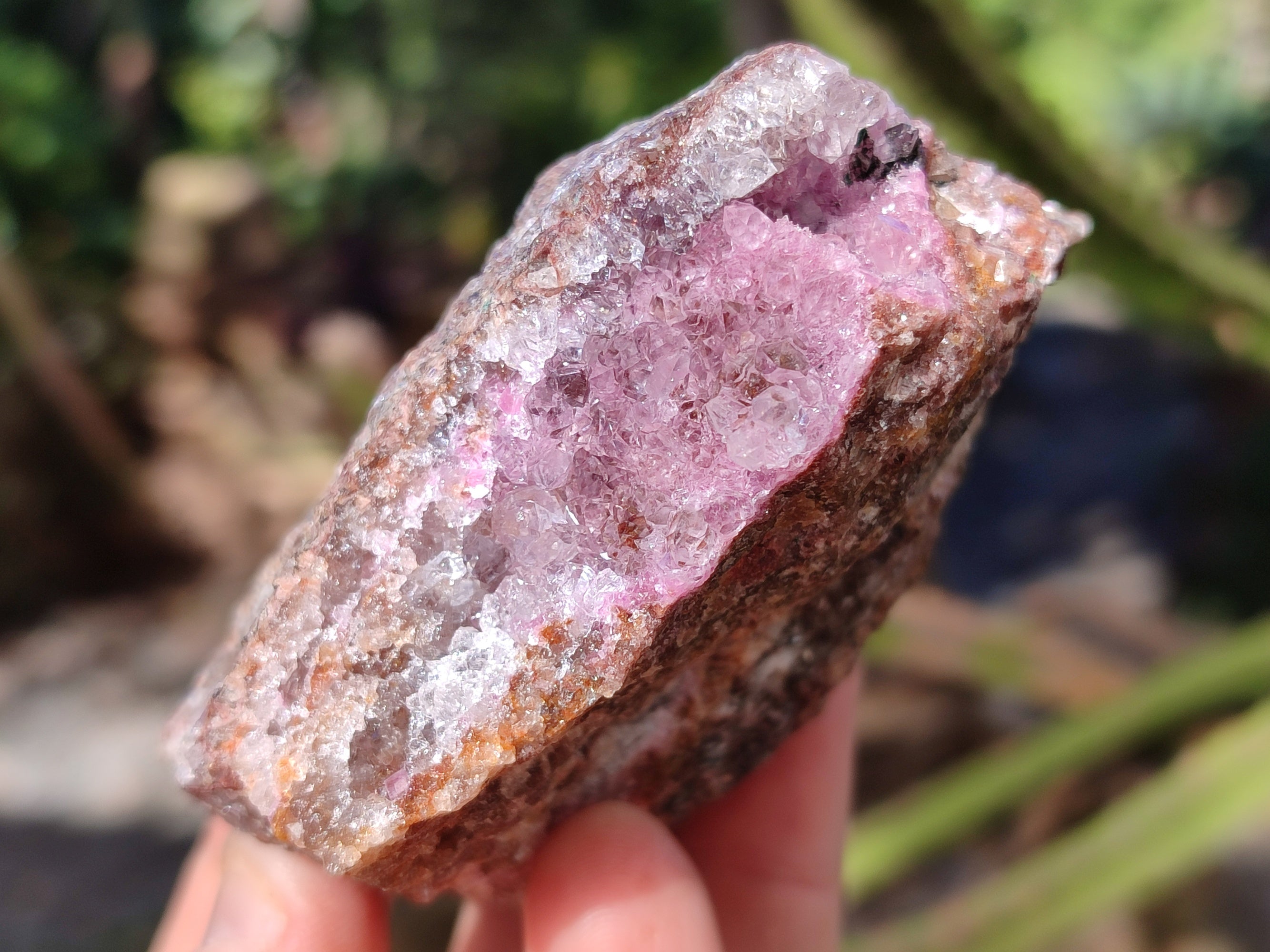 Natural Salrose Cobaltion Dolomite with malachite Specimens x 3 From Kakanda, Congo - Toprock Gemstones and Minerals 