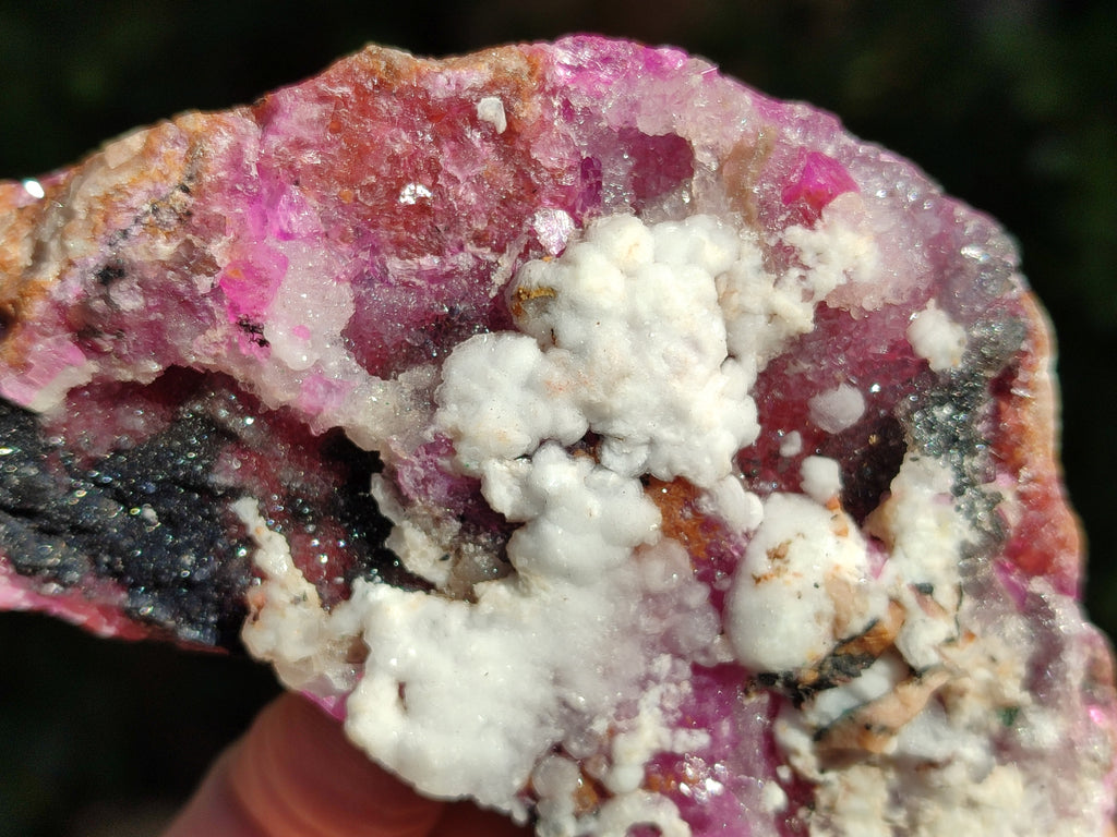 Natural Salrose Cobaltion Dolomite with malachite Specimens x 3 From Kakanda, Congo - Toprock Gemstones and Minerals 