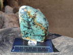 Polished "African Turquoise" Chrysocolla Standing Free Forms x 3 From South Africa - Toprock Gemstones and Minerals 